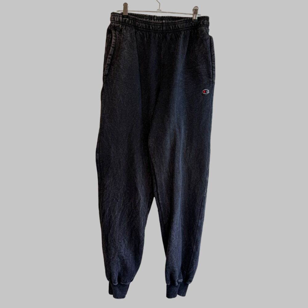 Champion Classic Embroidered Logo Joggers with Vintage Style Mineral Wash